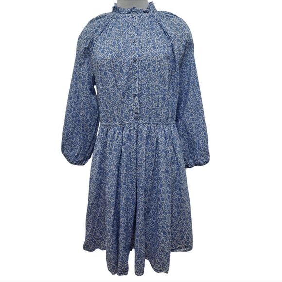 J. Crew Liberty London Blue Floral Dress - Picture 4 of 15